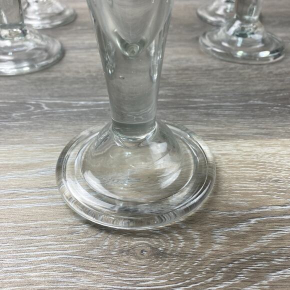 (7) Vintage Tall Colonial Williamsburg Drinking Glass Hand Blown Unbranded 7 1/4 - Picture 2 of 7
